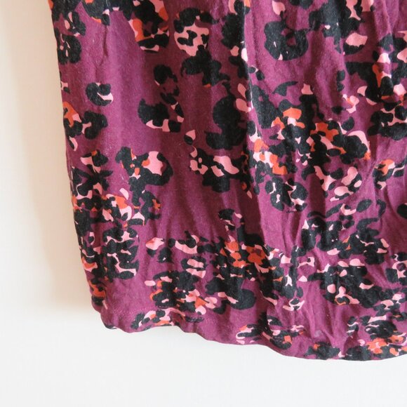 SERAPHINE Bodycon Burg Floral Print Dress Padme Berry Midi Maternity - Size US 6 - Picture 7 of 13